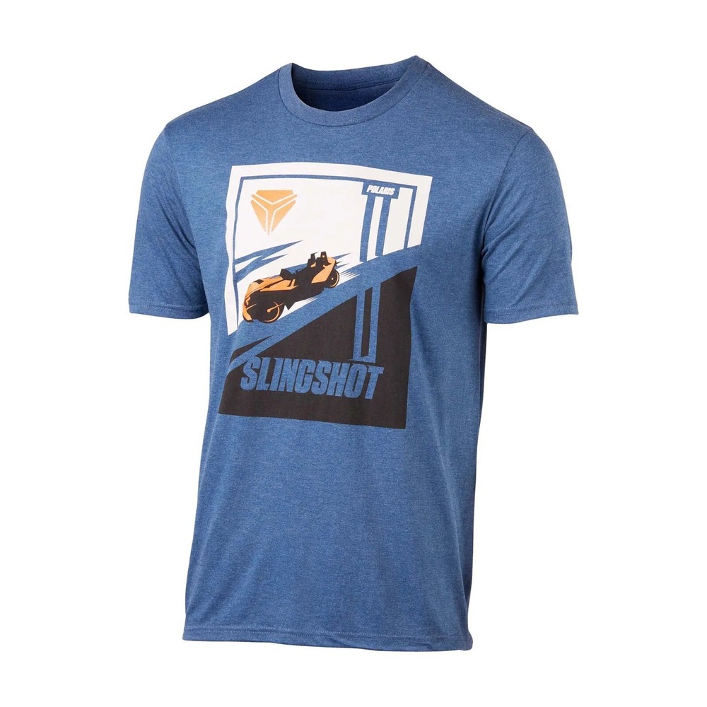Polaris Slingshot Men's Short Sleeve Soft Cotton T-Shirt‎ - Blue - Size 2XL